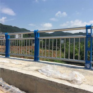 橋梁304不銹鋼復合管護欄 1.2m 藍色